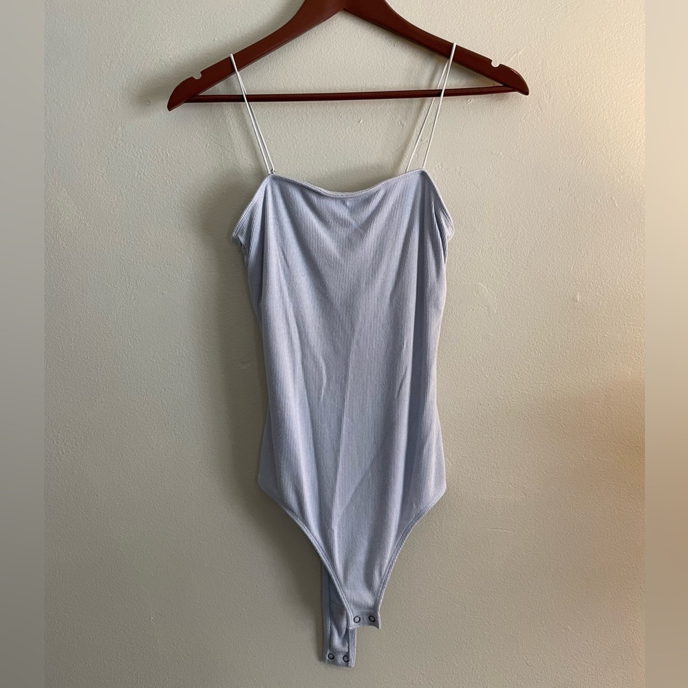 Hollister Co. White Hollister Spaghetti Strap Bodysuit